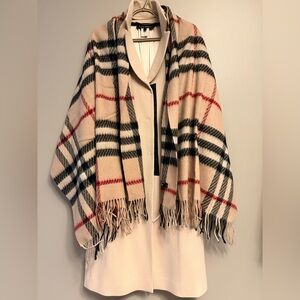 BURBERRY | 2016 Vintage Oversized Blanket Scarf in Wide Nova Check Plaid